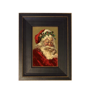Christmas Decor Christmas Santa with Corncob Pipe Framed Oil Painting Print on Canvas