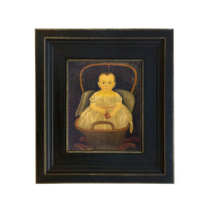 Painting Prints on Canvas Early American Baby in Cradle Framed Oil Painting Pri ...