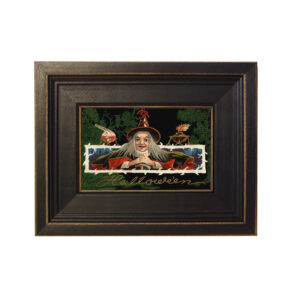 Holiday Halloween Witch with Burner and Flask Framed Oil ...