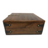 Writing Boxes & Travel Trunks Writing 10-1/2″ Writing Lap Desk –  Antiqued Teak Wood –  Aged Paper –  Nib Pen –  Black Ink –  Clear Inkwell –  Drawer –  Colonial Vintage Reproduction