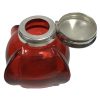 Inkwells Writing 3″ Red Square Bubble Inkwell and Ink- Antique Vintage Style