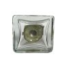 Inkwells Writing 1-3/4″ Square Clear Glass Inkwell Antique Reproduction with Ink