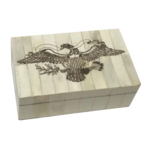 Scrimshaw/Horn & Bone Boxes Revolutionary/Civil War 5-1/4″ Eagle Engraved Scrimshaw  ...