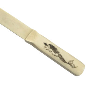 Letter Openers/Magnifiers Nautical 9″ Mermaid Engraved Scrimshaw Ox ...