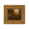 Equestrian Paintings Fox Flushing Ducks Framed Oil Painting Print on Canvas in Antiqued Gold Frame