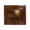 Equestrian Paintings Fox Flushing Ducks Framed Oil Painting Print on Canvas in Distressed Brown Frame