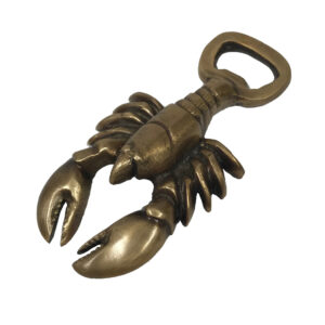 Nautical Decor & Souvenirs Nautical 4″ Antiqued Brass Lobster Bottle ...