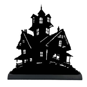 Halloween Decor Halloween Haunted House Wooden Standing Silhouet ...