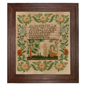 Sampler Prints Early American Lucy Bugg Antiqued Embroidery Needlepo ...