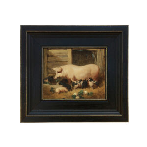 Farm/Pastoral Animals Sow with Piglets Oil Framed Oil Painti ...