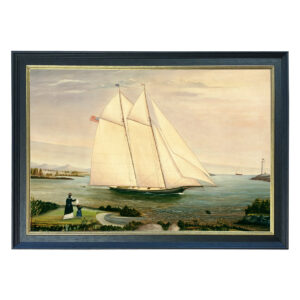 Nautical Nautical American Schooner Oil Painting Print o ...