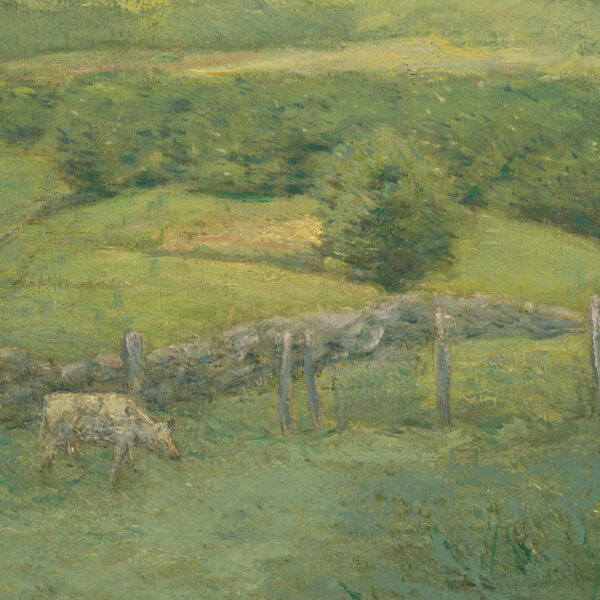 Farm/Pastoral Farm Scenic Spring Landscape Oil Painting Print on Canvas