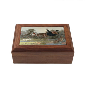 Decorative Boxes Equestrian Lady Takes the Jump Equestrian Framed  ...