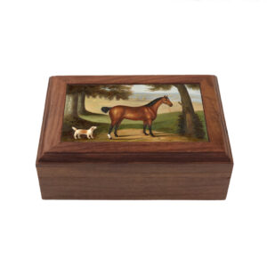 Decorative Boxes Dogs Horse and Dog Framed Print Wood Trinke ...