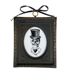 Halloween Halloween 4-1/2″ Gentleman Skull Print in  ...
