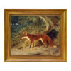 Equestrian Paintings Fox and Feathers Framed Oil Painting Print on Canvas in Antiqued Gold Frame