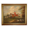 Equestrian Paintings Fox Hunting Scene by J.N. Sartorius (c1810) Framed Oil Painting Print on Canvas in Antiqued Gold Frame