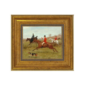 Equestrian/Fox Equestrian The Chase Fox Hunting Framed Oil Paint ...