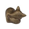 Lodge & Equestrian Decor Animals 2-1/2″ Antiqued Brass Sleeping Fox Paperweight Tabletop Lodge Cabin Decor