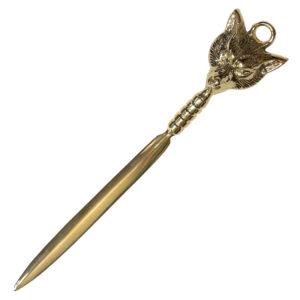 Letter Openers/Magnifiers Equestrian 9-1/2″ Solid Brass Fox Letter Opener- Antique Vintage Style