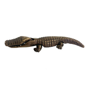 Nautical Decor & Souvenirs Nautical 6″ Antiqued Brass Alligator Nutc ...