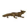 Lodge & Equestrian Decor Equestrian Antiqued Brass Running Fox Paperweight Tabletop Lodge Cabin Decor