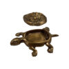Painting Print Sm Frames Sea Creatures Antiqued Brass Turtle Box with Removable Lid- Antique Vintage Style
