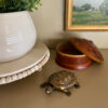Decorative Boxes Animals 4-1/4″ Antiqued Brass Turtle Box with Removable Lid- Antique Vintage Style