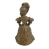 Decor Early American 5″ Antiqued Brass Colonial Lady Table Bell- Antique Vintage Style