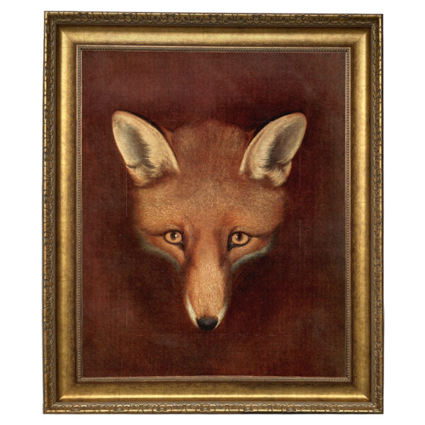 Equestrian/Fox Equestrian Fox Head by Reinagle Framed Oil Painting Print on Canvas