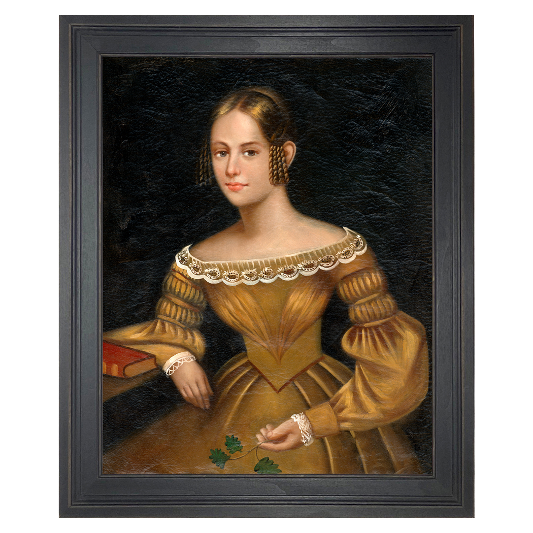 Painting Prints on Canvas Early American Portrait of a Woman Framed Oil Paintin ...