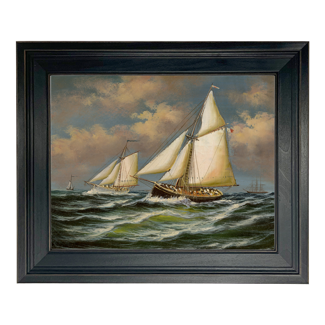 Nautical Nautical Puritan and Genesta by Jacobsen Framed ...
