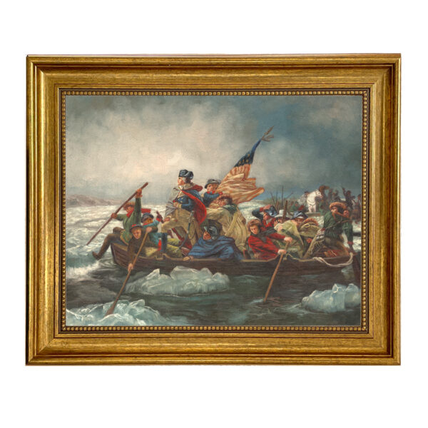 Painting Prints on Canvas Early American George Washington Crossing the Delaware Framed Oil Painting Print on Canvas