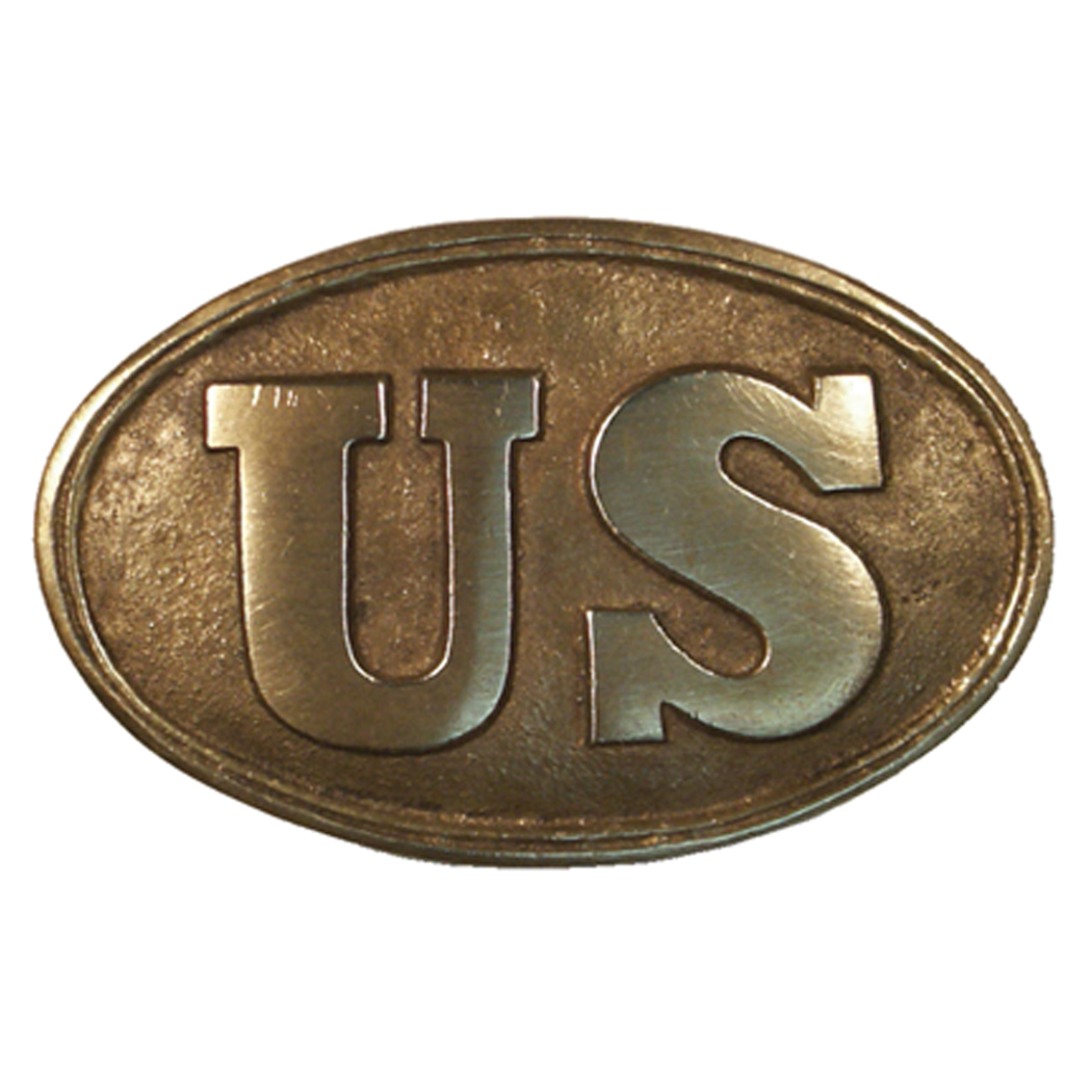 3-1/4 US Solid Brass Oval Belt Buckle- Antique Vintage Style