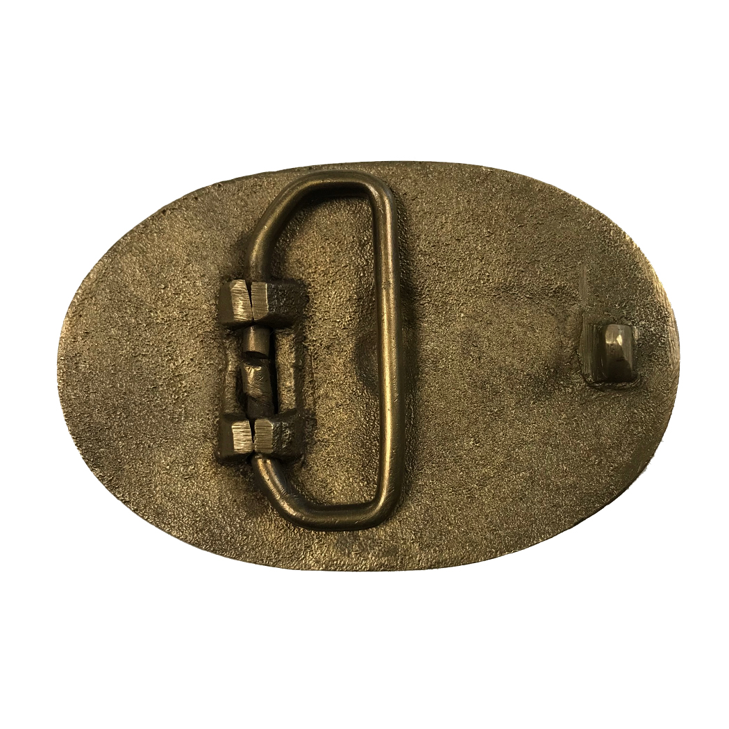 2-3/4 CSA Solid Brass Oval Belt Buckle- Antique Vintage Style