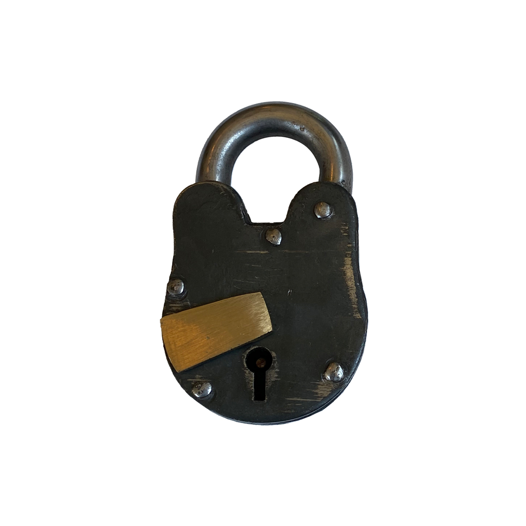 Early American Life Early American 3-1/2″ Iron Lock and Keys with B ...