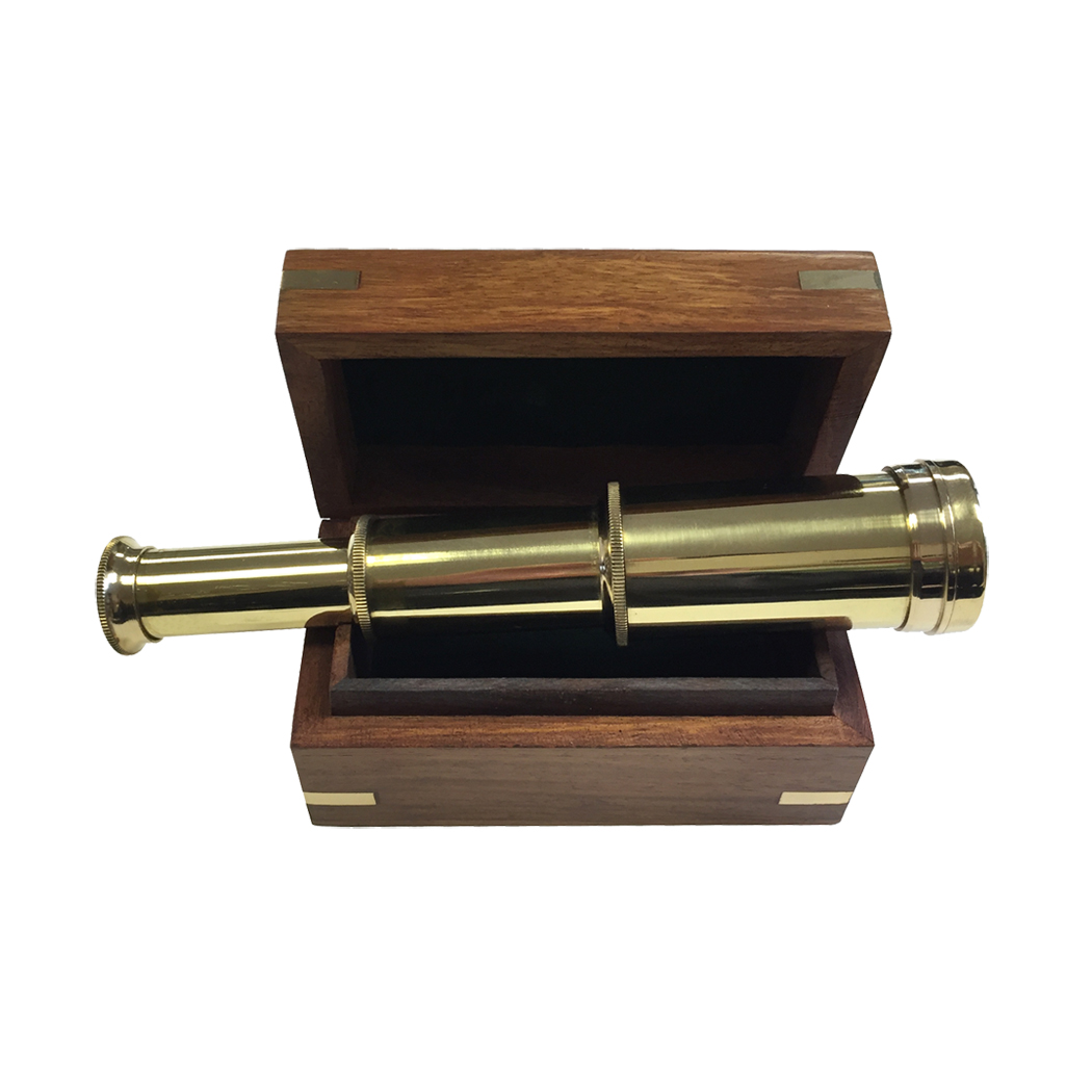 Nautical Decor & Souvenirs Nautical 6″ Brass Telescope with 5x Lens  ...