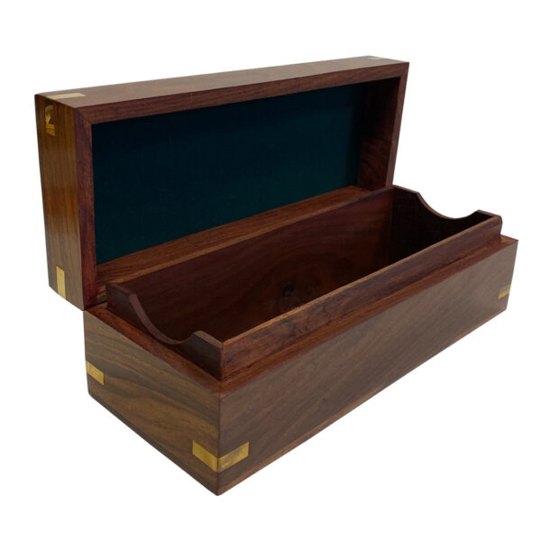 Nautical Decor & Souvenirs Nautical 8-1/2″ Wood Telescope Box with Brass Diamond Inlay- Antique Vintage Style