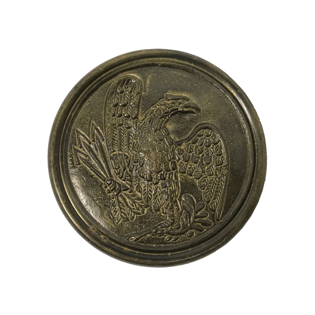 Early American Life Revolutionary/Civil War 2-1/2″ Solid Brass Eagle Breast  ...