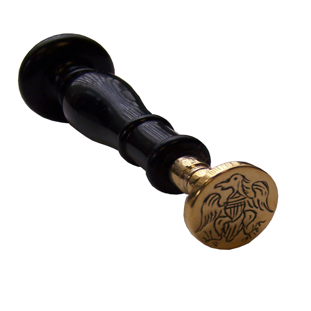 Seals/Wax Writing 3″ Brass Eagle Seal with Black W ...