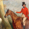 Equestrian/Fox Equestrian Thomas Wilkinson Hunt by John Ferneley Framed Oil Painting Print on Canvas in Antiqued Gold Frame. A 15″ x 24″ Framed to 18-1/2 x 27-1/2″.