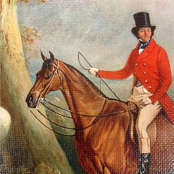 Equestrian/Fox Equestrian Thomas Wilkinson Hunt Framed Oil Painting Print on Canvas in Antiqued Gold Frame