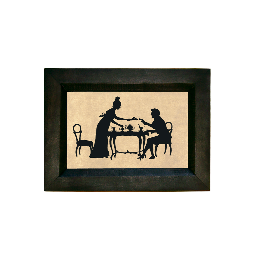 Early American Early American Couple’s Tea Printed Silhouette  ...