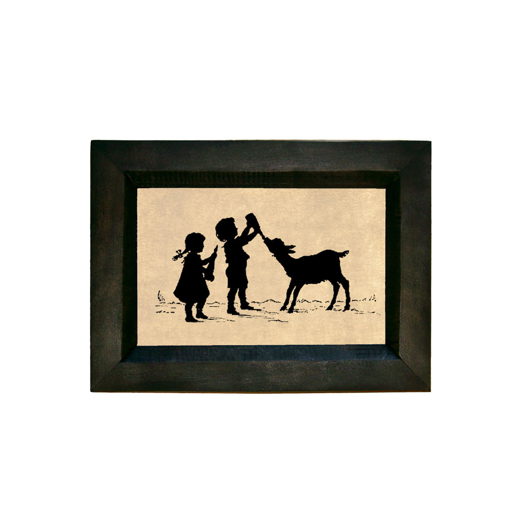 Farm/Pastoral Animals Hungry Goat Printed Silhouette in Blac ...