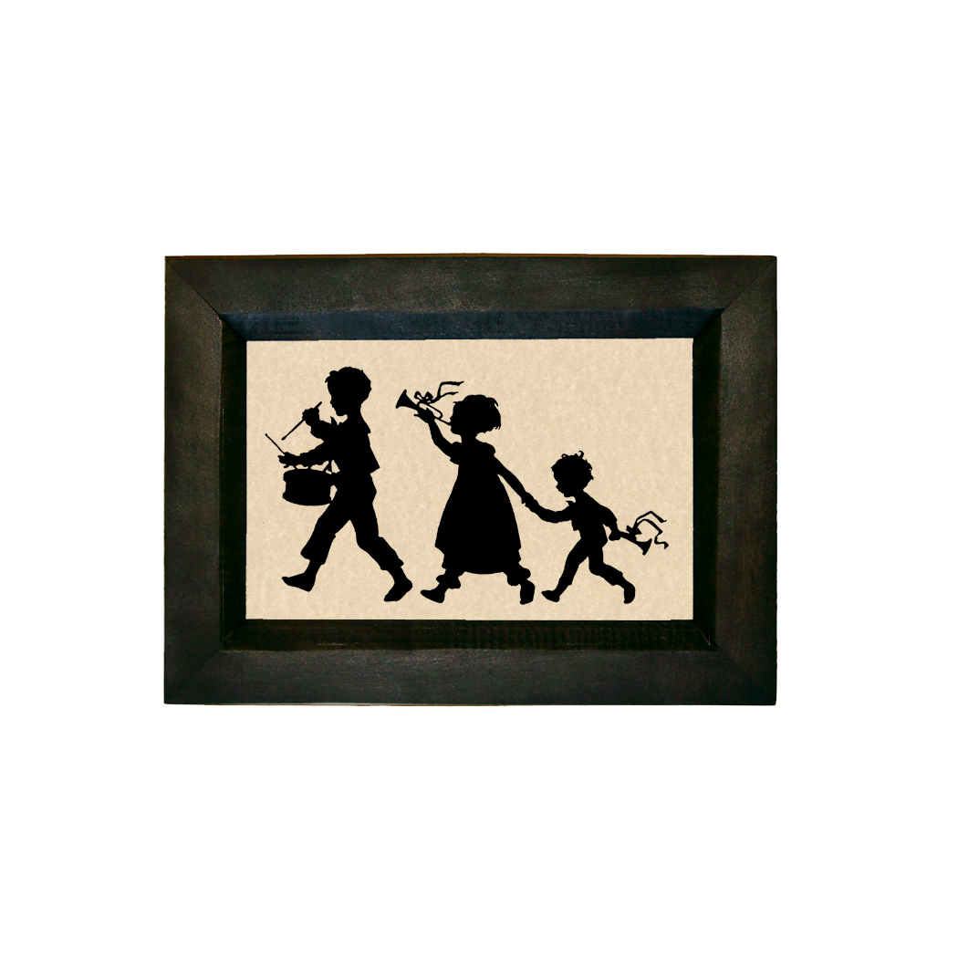 Early American Early American Music Parade Printed Silhouette in Bla ...
