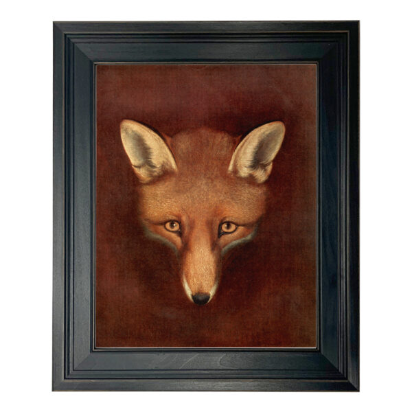 Cabin/Lodge Animals Fox Head by Reinagle Framed Oil Painting Print on Canvas