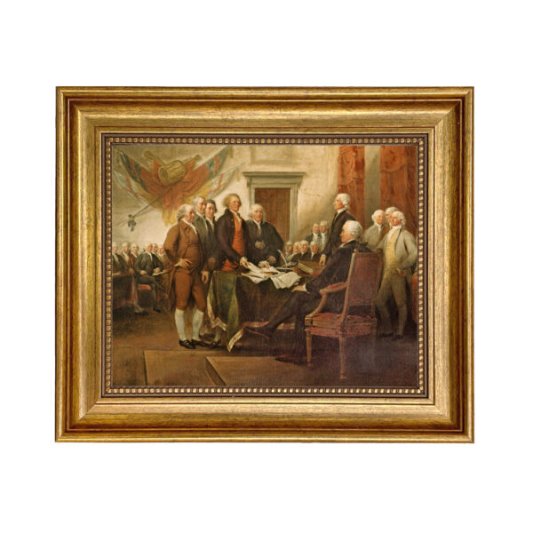 Painting Prints on Canvas Early American Signing of the Declaration of Independence Framed Oil Painting Print on Canvas