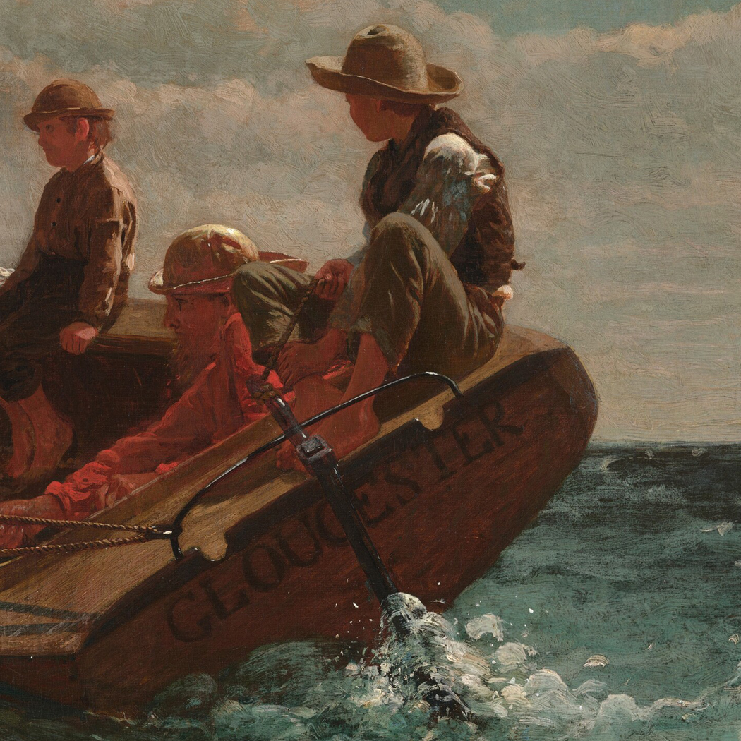 Nautical Children Breezing Up by Homer Winslow Oil Paint ...