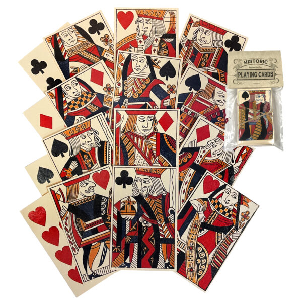 Toys & Games Early American 18th Century Colonial Playing Cards –  Blank Backing