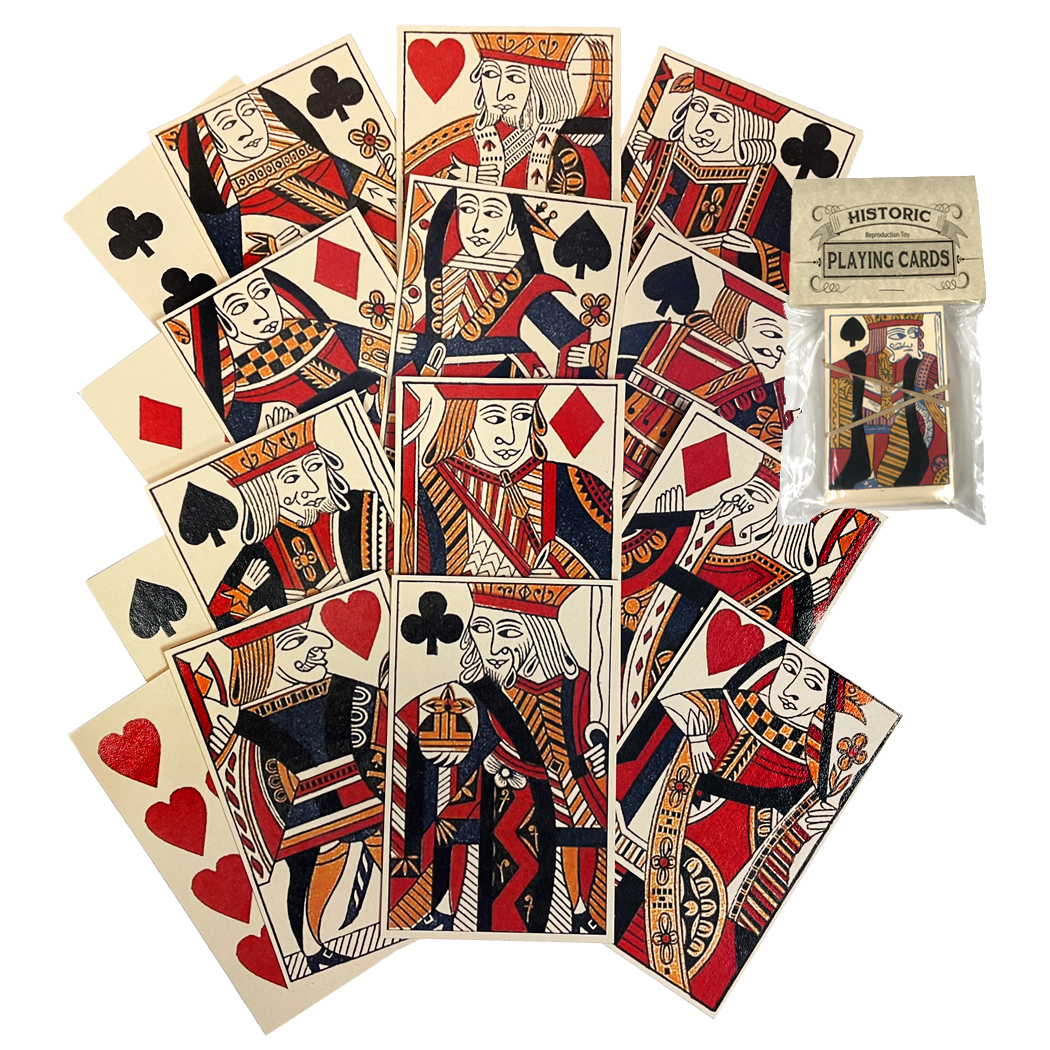 Toys & Games Early American 18th Century Colonial Playing Cards &# ...